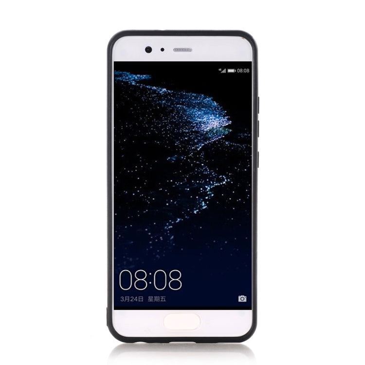 For Huawei  P10 Plus Plain Weave Texture Leather Surface Protective Back Cover Case