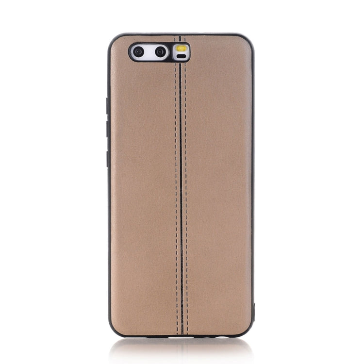 For Huawei  P10 Plus Plain Weave Texture Leather Surface Protective Back Cover Case