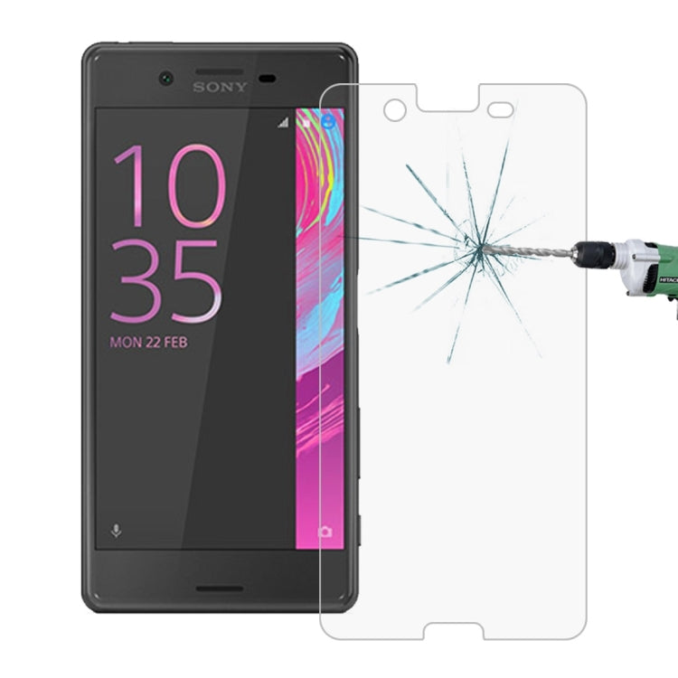 100 PCS for Sony Xperia X 0.26mm 9H Surface Hardness 2.5D Explosion-proof Tempered Glass Screen Film