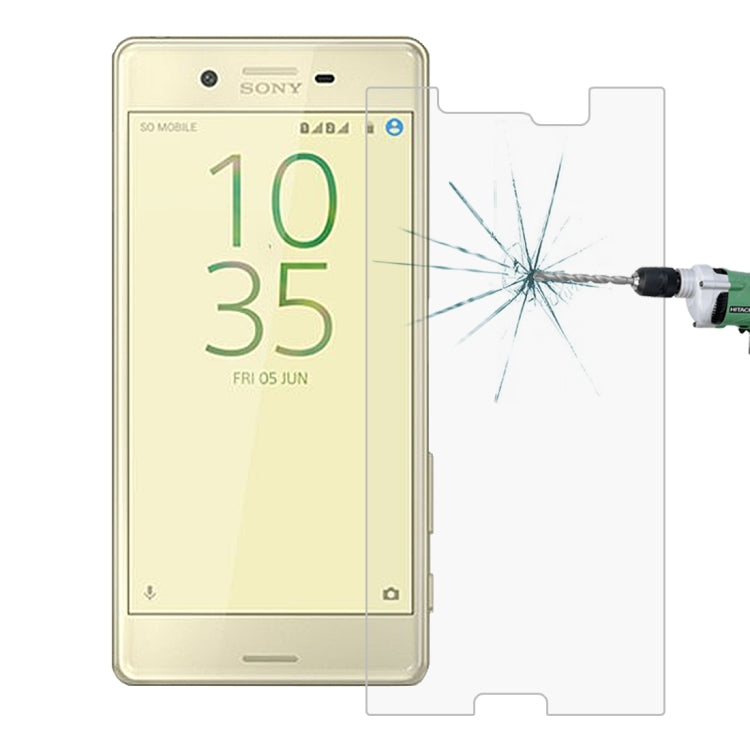 100 PCS for Sony Xperia X Performance 0.26mm 9H Surface Hardness 2.5D Explosion-proof Tempered Glass Screen Film