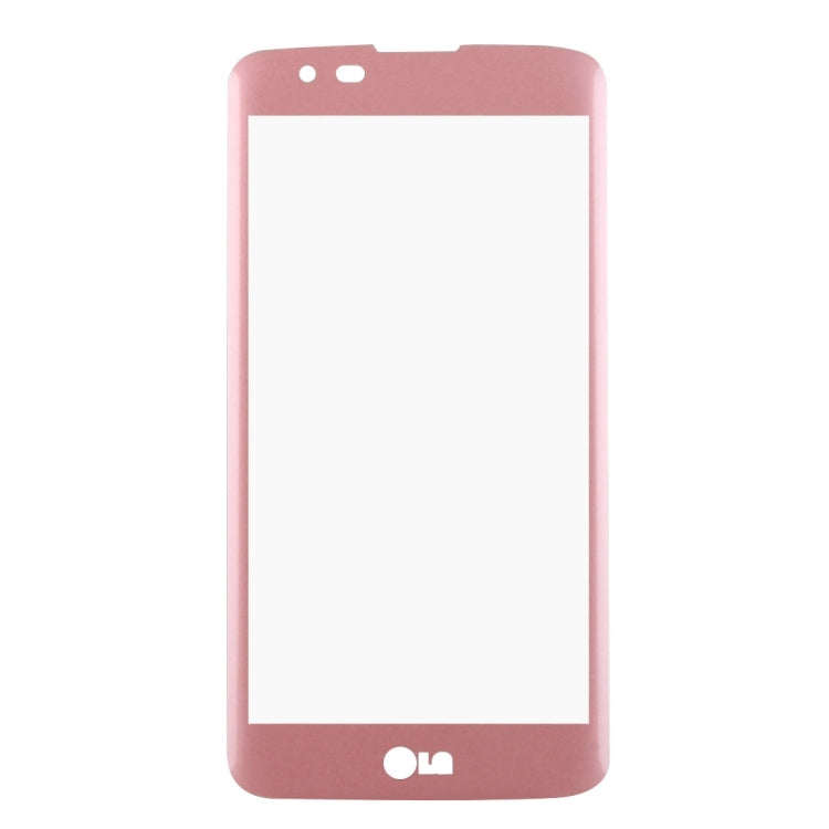 For LG K7 0.26mm 9H Surface Hardness 3D Explosion-proof Colorized Silk-screen Tempered Glass Full Screen Film