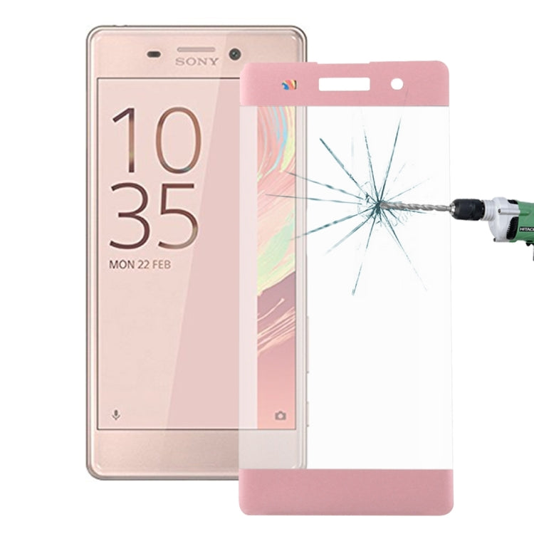 For Sony Xperia XA 0.26mm 9H Surface Hardness 3D Explosion-proof Colorized Silk-screen Tempered Glass Full Screen Film