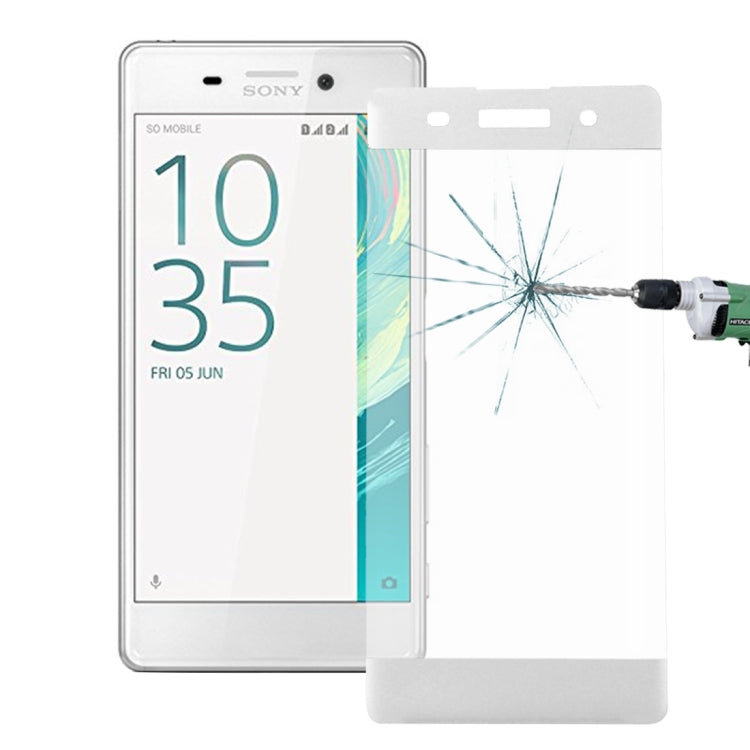 For Sony Xperia XA 0.26mm 9H Surface Hardness 3D Explosion-proof Colorized Silk-screen Tempered Glass Full Screen Film