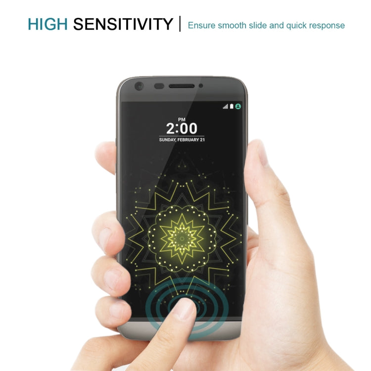 For LG G5 0.26mm 9H Surface Hardness 3D Curved Explosion-proof Colorized Silk-screen Tempered Glass Full Screen Film