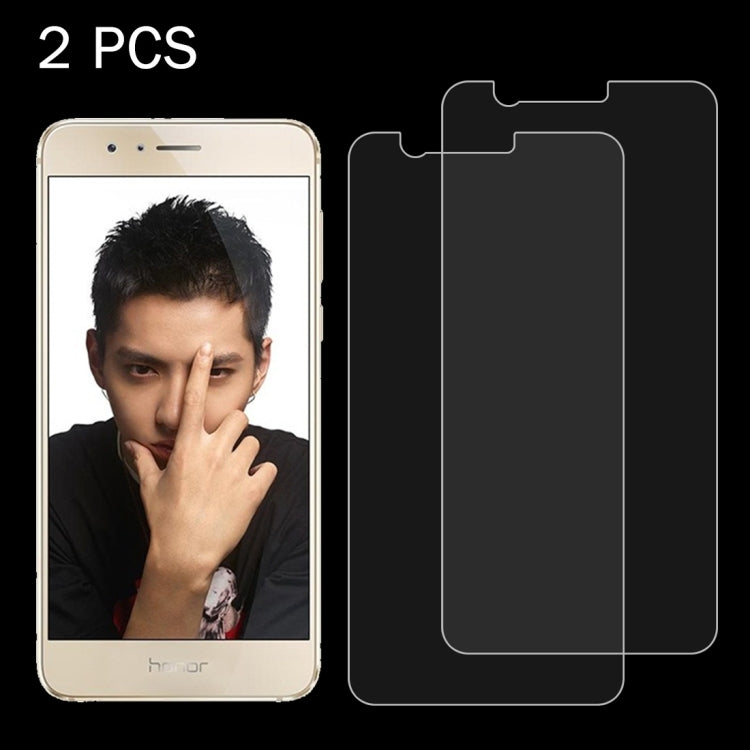 2 PCS for Huawei Honor 8 0.26mm 9H Surface Hardness 2.5D Explosion-proof Tempered Glass Screen Film