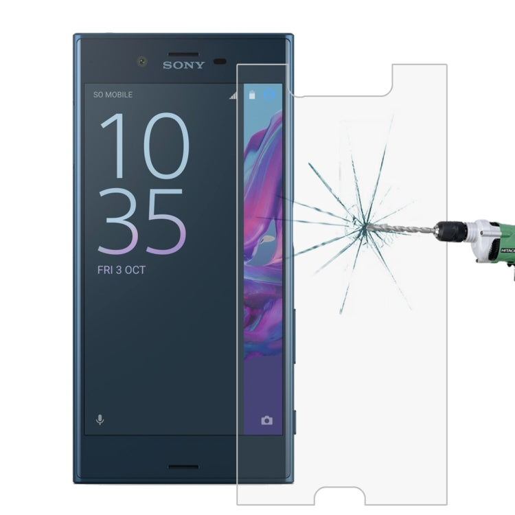 100 PCS For Sony Xperia XZ 0.26mm 9H Surface Hardness 2.5D Explosion-proof Tempered Glass Screen Film