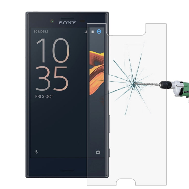 100 PCS For Sony Xperia X Compact 0.26mm 9H Surface Hardness 2.5D Explosion-proof Tempered Glass Screen Film