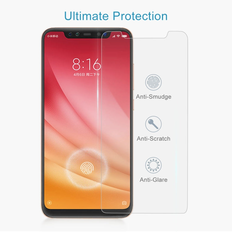 10 PCS 0.26mm 9H 2.5D Explosion-proof Tempered Glass Film for Xiaomi Mi 8 Pro