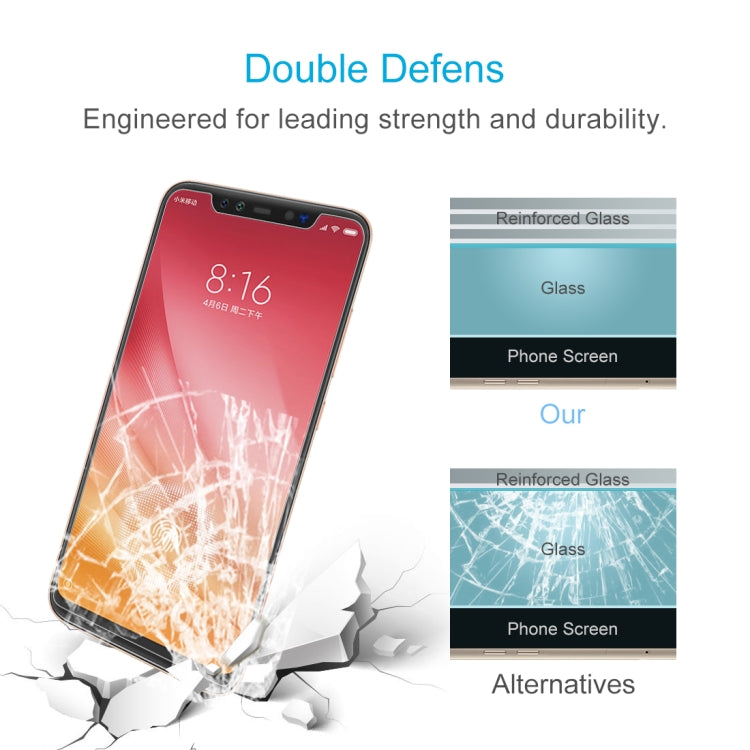10 PCS 0.26mm 9H 2.5D Explosion-proof Tempered Glass Film for Xiaomi Mi 8 Pro