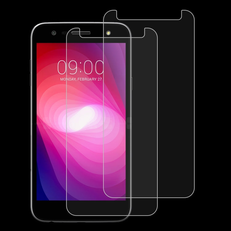 2 PCS for LG X Power2 0.26mm 9H Surface Hardness Explosion-proof Non-full Screen Tempered Glass Screen Film