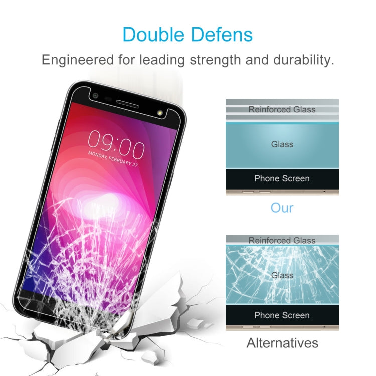 10 PCS for LG X Power2 0.26mm 9H Surface Hardness Explosion-proof Non-full Screen Tempered Glass Screen Film