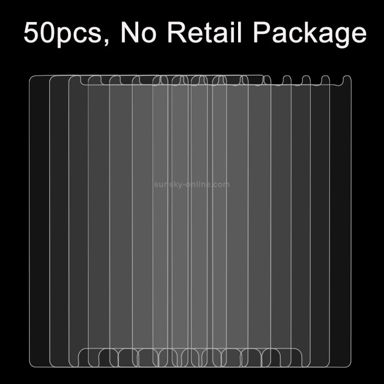50 PCS for Lenovo ZUK Z2 Pro 0.26mm 9H Surface Hardness Explosion-proof Non-full Screen Tempered Glass Screen Film