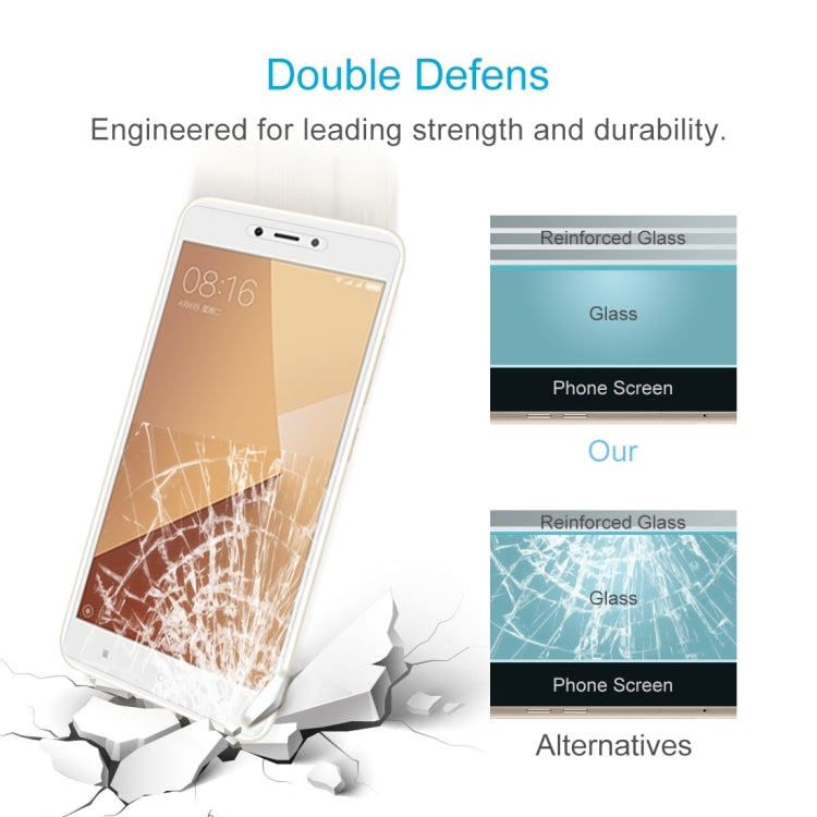 2 PCS for Xiaomi Redmi Note 5A 0.26mm 9H Surface Hardness 2.5D Explosion-proof Non-full Screen Tempered Glass Screen Film