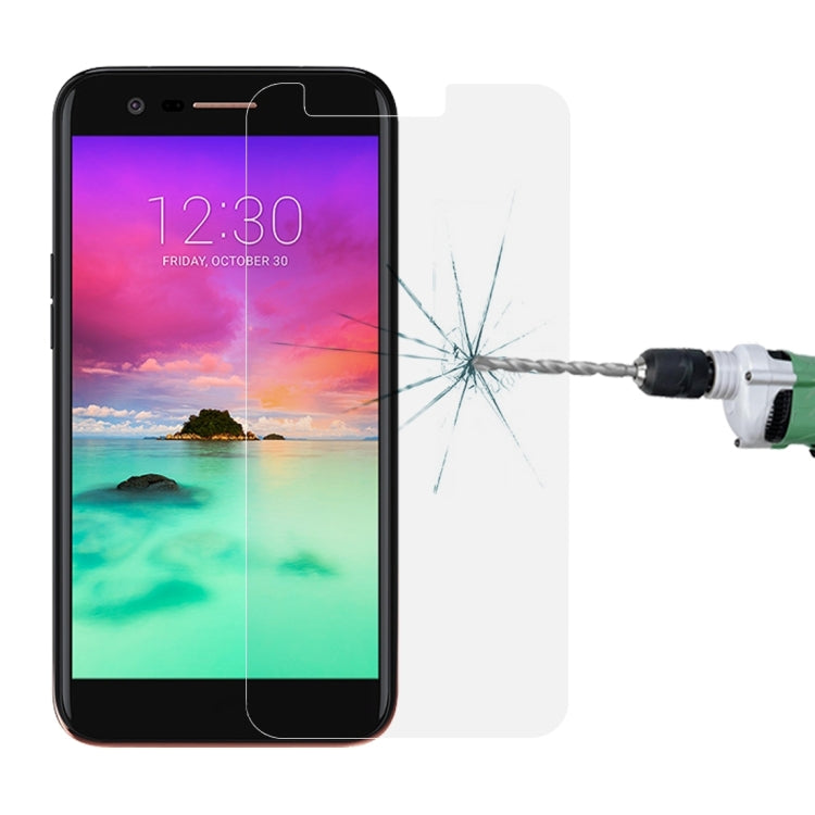 100 PCS for LG K10 (2017) 0.26mm 9H Surface Hardness Explosion-proof Non-full Screen Tempered Glass Screen Film