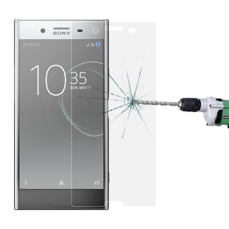 100 PCS for Sony Xperia XZ Premium 0.26mm 9H Surface Hardness Explosion-proof Non-full Screen Tempered Glass Screen Film