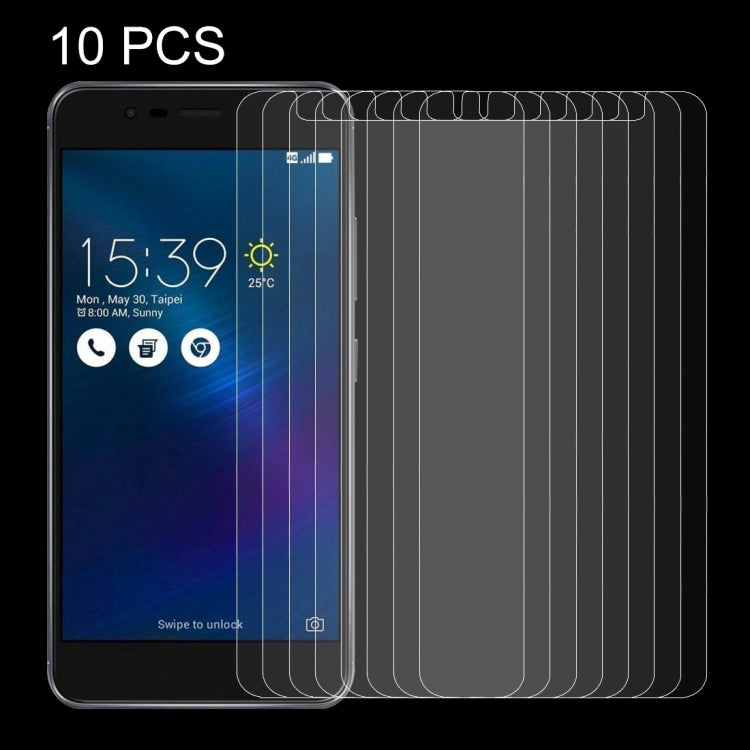 10 PCS for 5.5 inch Asus ZenFone 3 Max / ZC553TL 0.26mm 9H Surface Hardness Explosion-proof Non-full Screen Tempered Glass Screen Film