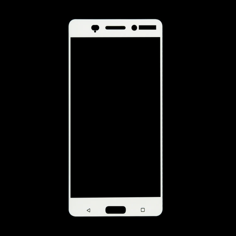 For Nokia 6 0.26mm 9H Surface Hardness Colorized Silk-screen Tempered Glass Full Screen Film
