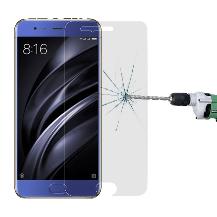 50 PCS for Xiaomi Mi 6 0.26mm 9H Surface Hardness Explosion-proof Non-full Screen Tempered Glass Screen Film