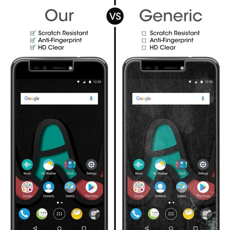 10 PCS for Wiko Upluse 0.26mm 9H Surface Hardness Explosion-proof Non-full Screen Tempered Glass Screen Film