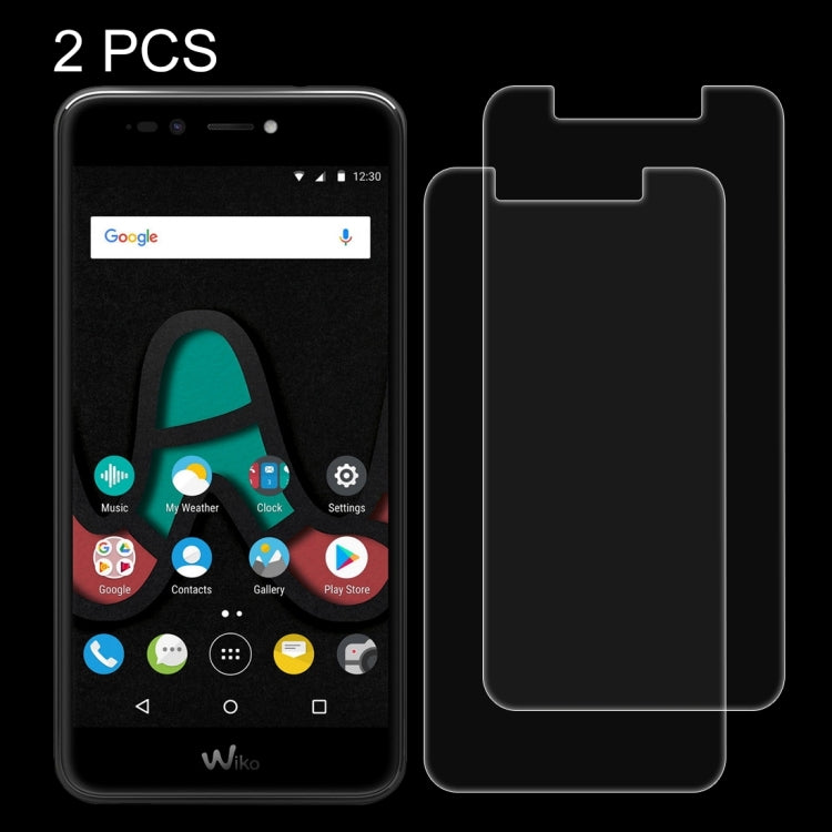 2 PCS for Wiko Upluse Lite 0.26mm 9H Surface Hardness Explosion-proof Non-full Screen Tempered Glass Screen Film