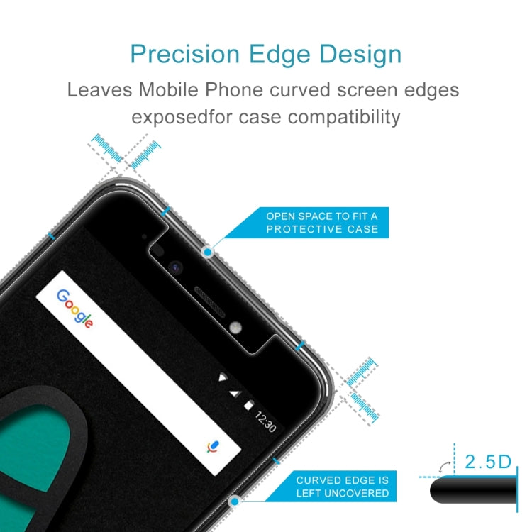 100 PCS for Wiko Upluse Lite 0.26mm 9H Surface Hardness Explosion-proof Non-full Screen Tempered Glass Screen Film