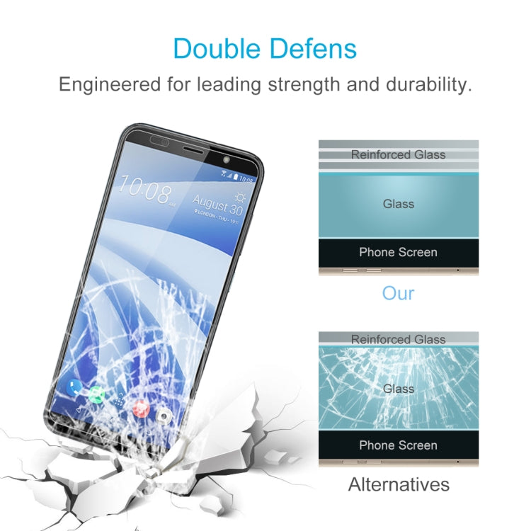 10 PCS 0.26mm 9H 2.5D Explosion-proof Tempered Glass Film for HTC U12 Lite