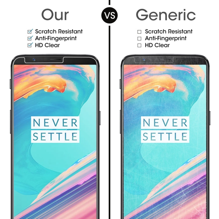 50 PCS for Oneplus 5T 0.26mm 9H Surface Hardness 2.5D Explosion-proof Tempered Glass Non-full Screen Film, No Retail Package