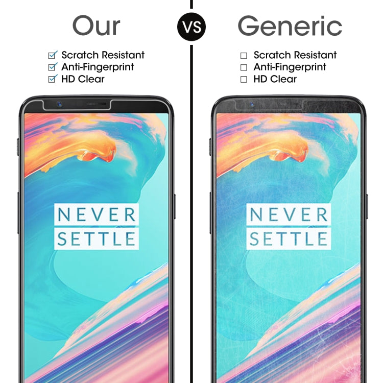 For OnePlus 5T 0.26mm 9H Surface Hardness 2.5D Explosion-proof Tempered Glass Non-full Screen Film