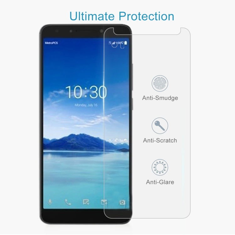 100 PCS 0.26mm 9H 2.5D Explosion-proof Tempered Glass Film for Alcatel 7