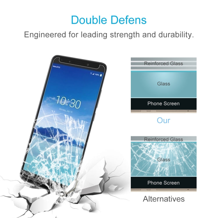 0.26mm 9H 2.5D Explosion-proof Tempered Glass Film for Alcatel 7