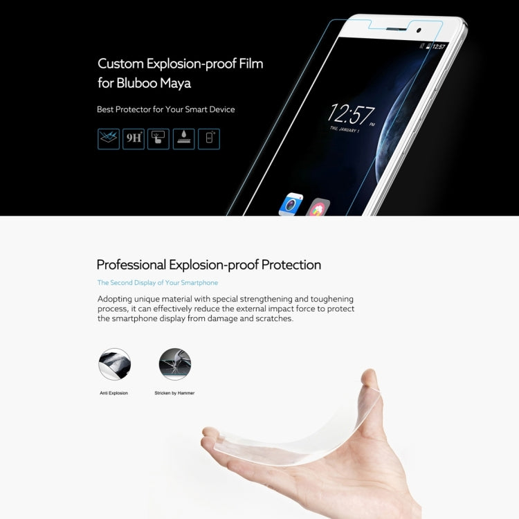 BLUBOO Maya (MPH0370) 9H Surface Hardness Explosion-proof Tempered Glass Screen Film