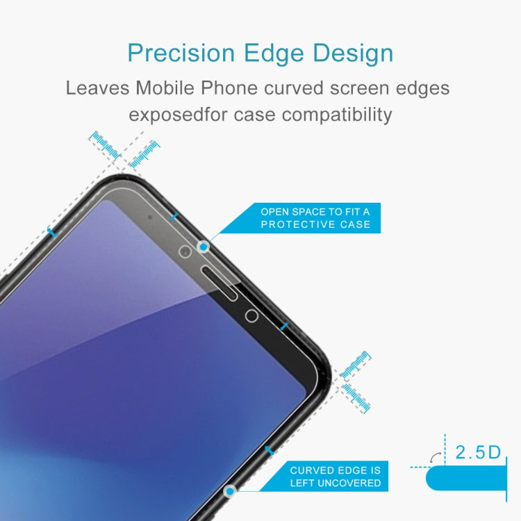 100 PCS 0.26mm 9H 2.5D Explosion-proof Tempered Glass Film for Galaxy A6s