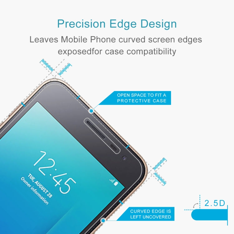 100 PCS 0.26mm 9H 2.5D Explosion-proof Tempered Glass Film for Galaxy J2 Core