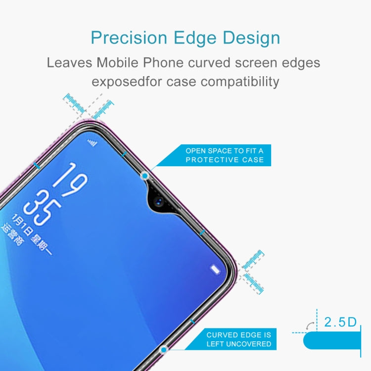 100 PCS 9H 2.5D Tempered Glass Film for OPPO A7x / F9 (F9 Pro)