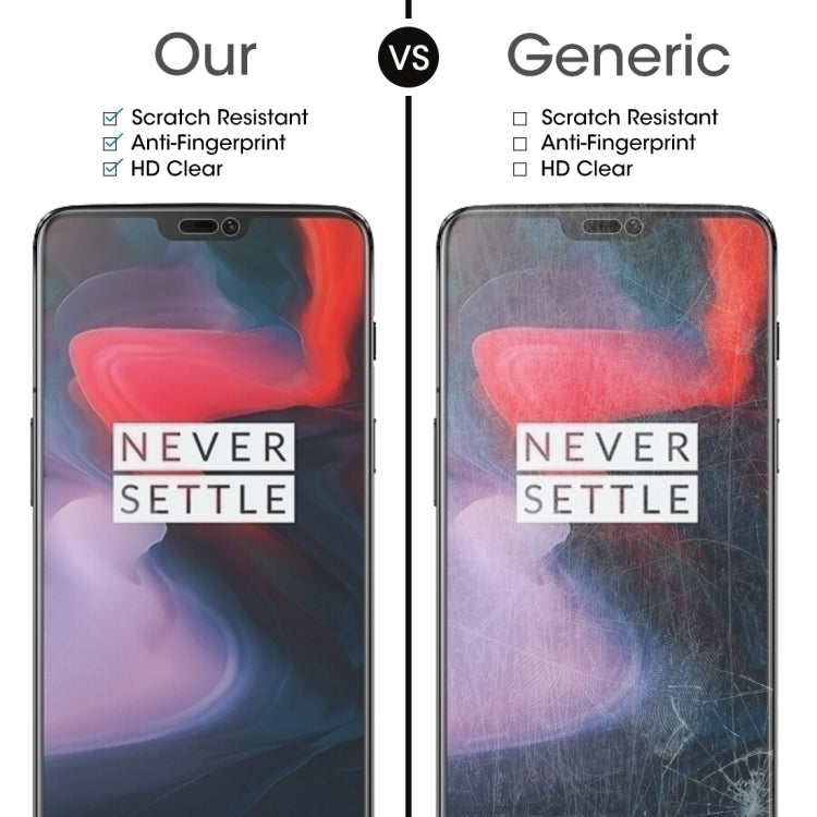 100 PCS 0.26mm 9H 2.5D Tempered Glass Film for OnePlus 6