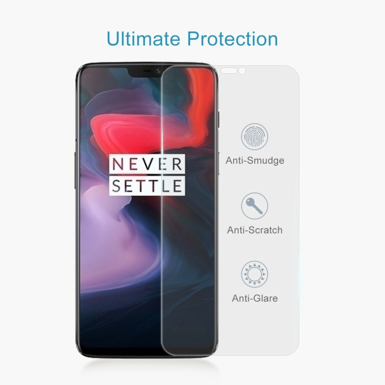 100 PCS 0.26mm 9H 2.5D Tempered Glass Film for OnePlus 6