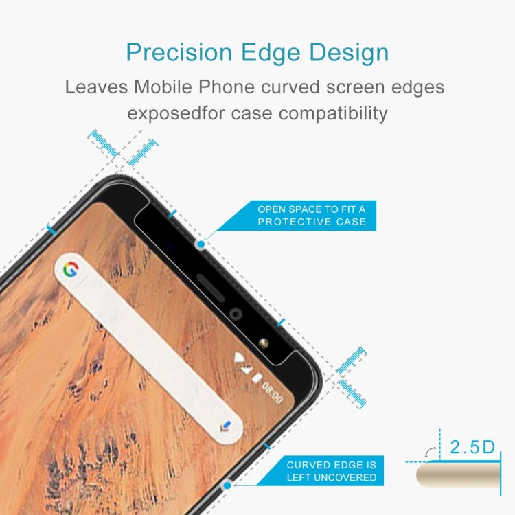 50 PCS 0.26mm 9H 2.5D Tempered Glass Film for BQ Aquaris X2 / Aquaris X2 Pro