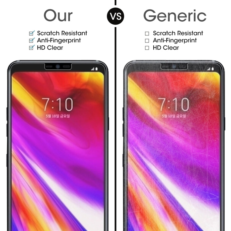 50 PCS 0.26mm 9H 2.5D Tempered Glass Film for LG G7 ThinQ