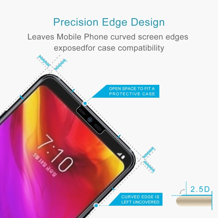100 PCS 0.26mm 9H 2.5D Tempered Glass Film for LG G7 ThinQ