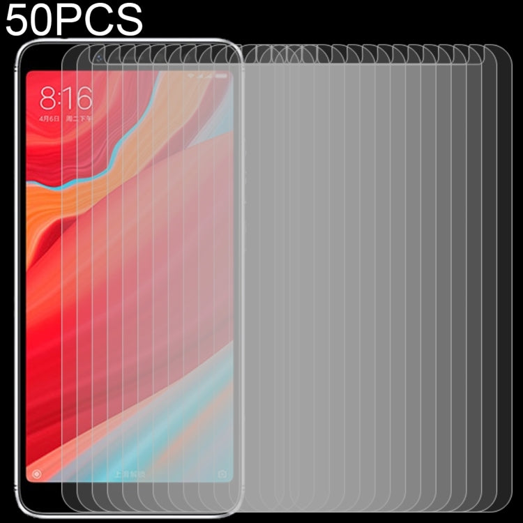 50 PCS 0.26mm 9H 2.5D Tempered Glass Film for Xiaomi Redmi S2