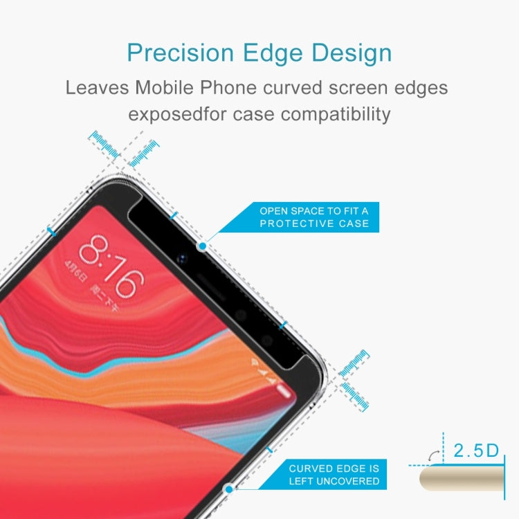 50 PCS 0.26mm 9H 2.5D Tempered Glass Film for Xiaomi Redmi S2