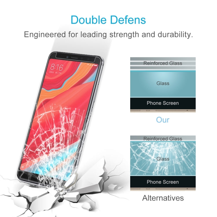 100 PCS 0.26mm 9H 2.5D Tempered Glass Film for Xiaomi Redmi S2