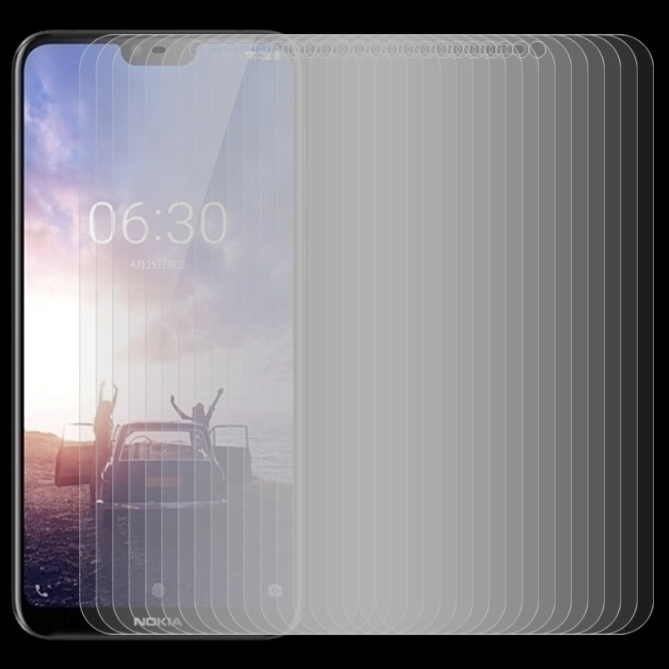 50 PCS 0.26mm 9H 2.5D Tempered Glass Film for Nokia X6
