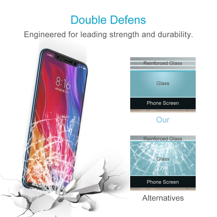 100 PCS 0.26mm 9H 2.5D Tempered Glass Film for Xiaomi Mi 8