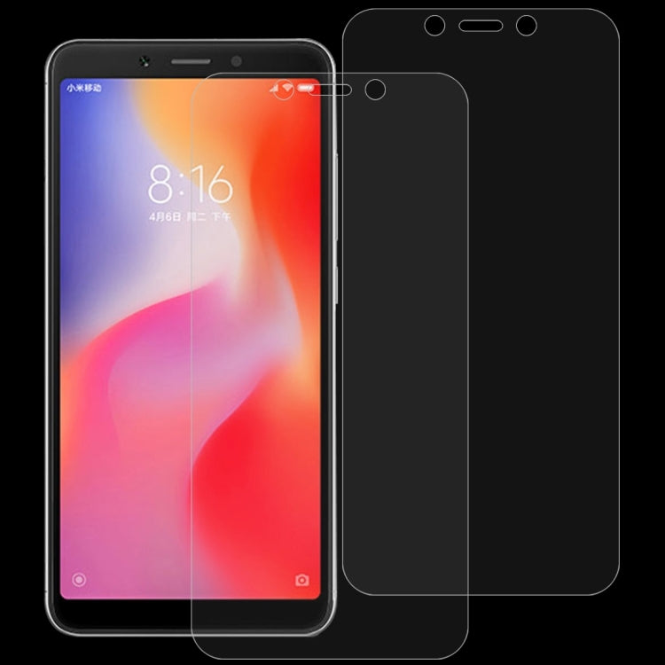 2 PCS 0.26mm 9H 2.5D Tempered Glass Film for Xiaomi Redmi 6