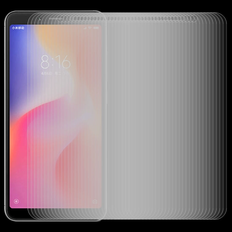 100 PCS 0.26mm 9H 2.5D Tempered Glass Film for Xiaomi Redmi 6