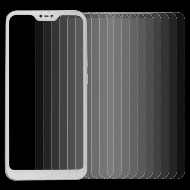 10 PCS 0.26mm 9H 2.5D Tempered Glass Film for Xiaomi Redmi 6 Pro / Mi A2 Lite