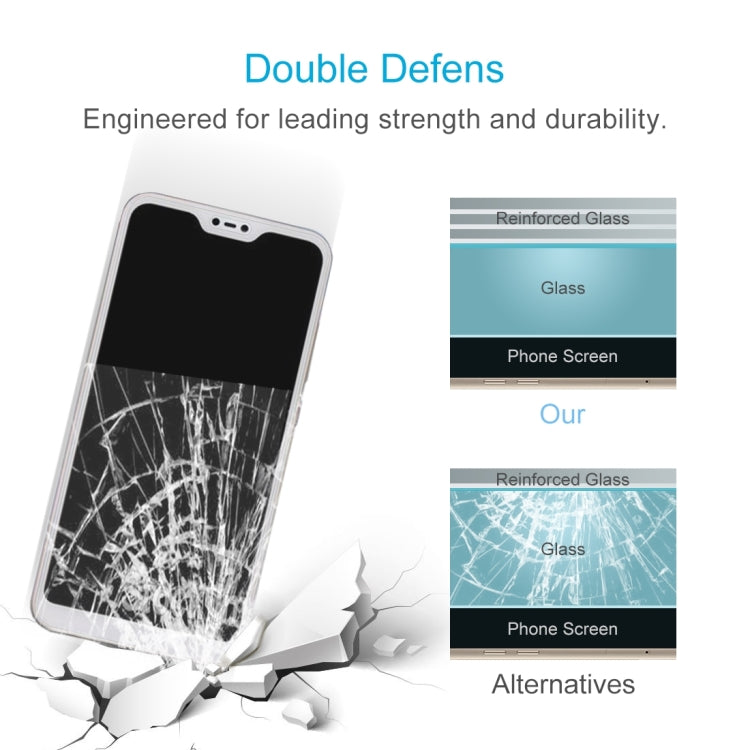 50 PCS 0.26mm 9H 2.5D Tempered Glass Film for Xiaomi Redmi 6 Pro / Mi A2 Lite, No Retail Package
