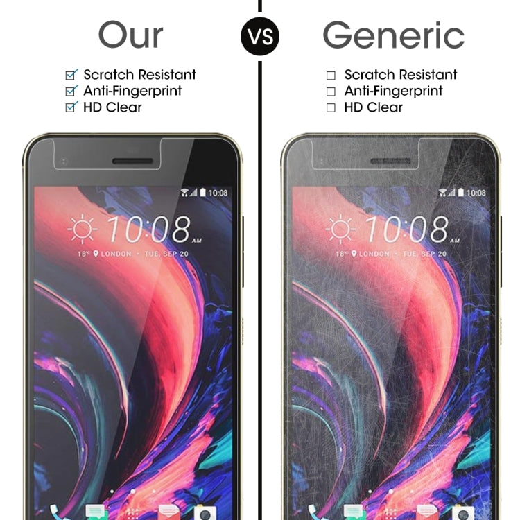 100 PCS 0.26mm 9H 2.5D Tempered Glass Film for HTC Desire 10 Pro