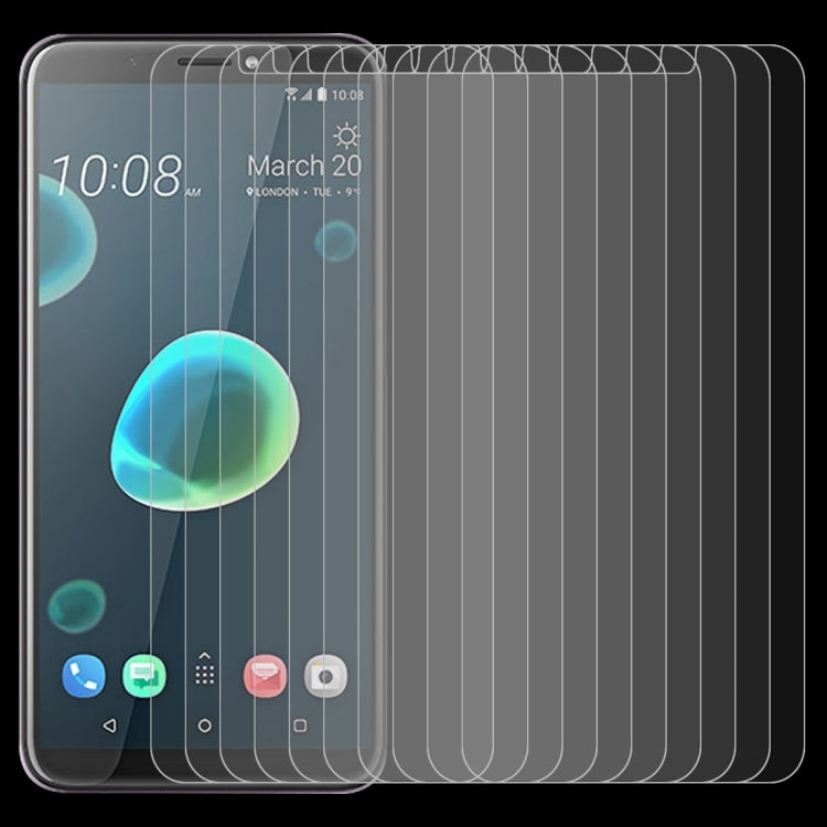 10 PCS 0.26mm 9H 2.5D Tempered Glass Film for HTC Desire 12+